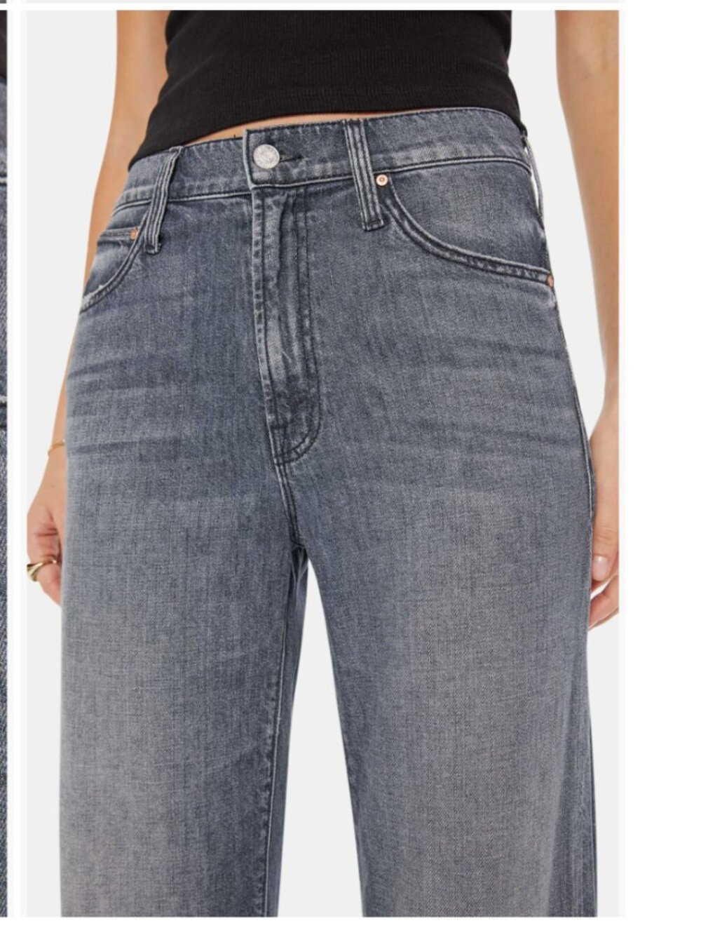 NWOT MOTHER The Dodger Ankle Wide Leg Jeans in Off The Beaten Path Size 27 - Picture 3 of 6